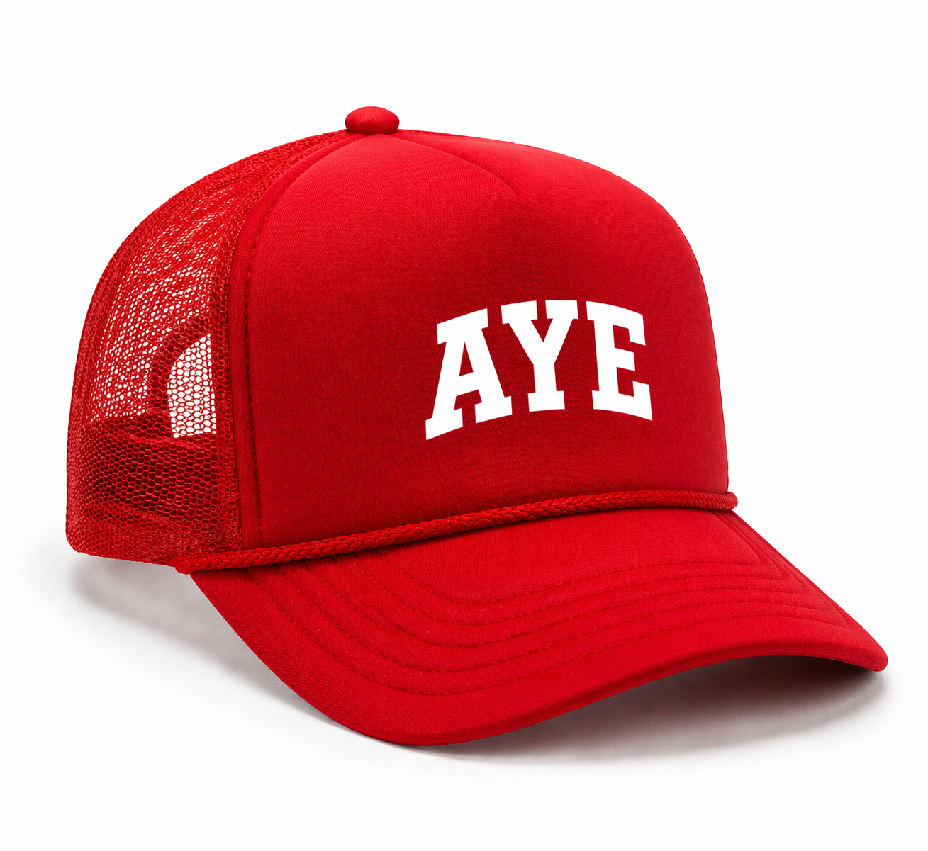 “AYE” VARSITY TRUCKER HAT